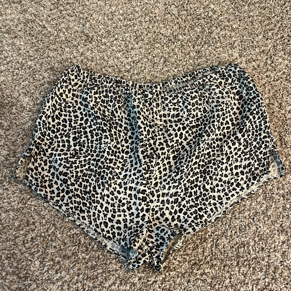 Frederick's of Hollywood Animal Print Silk Shorts